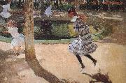 Joaquin Sorolla Elaine and Mary in the skipping oil painting on canvas